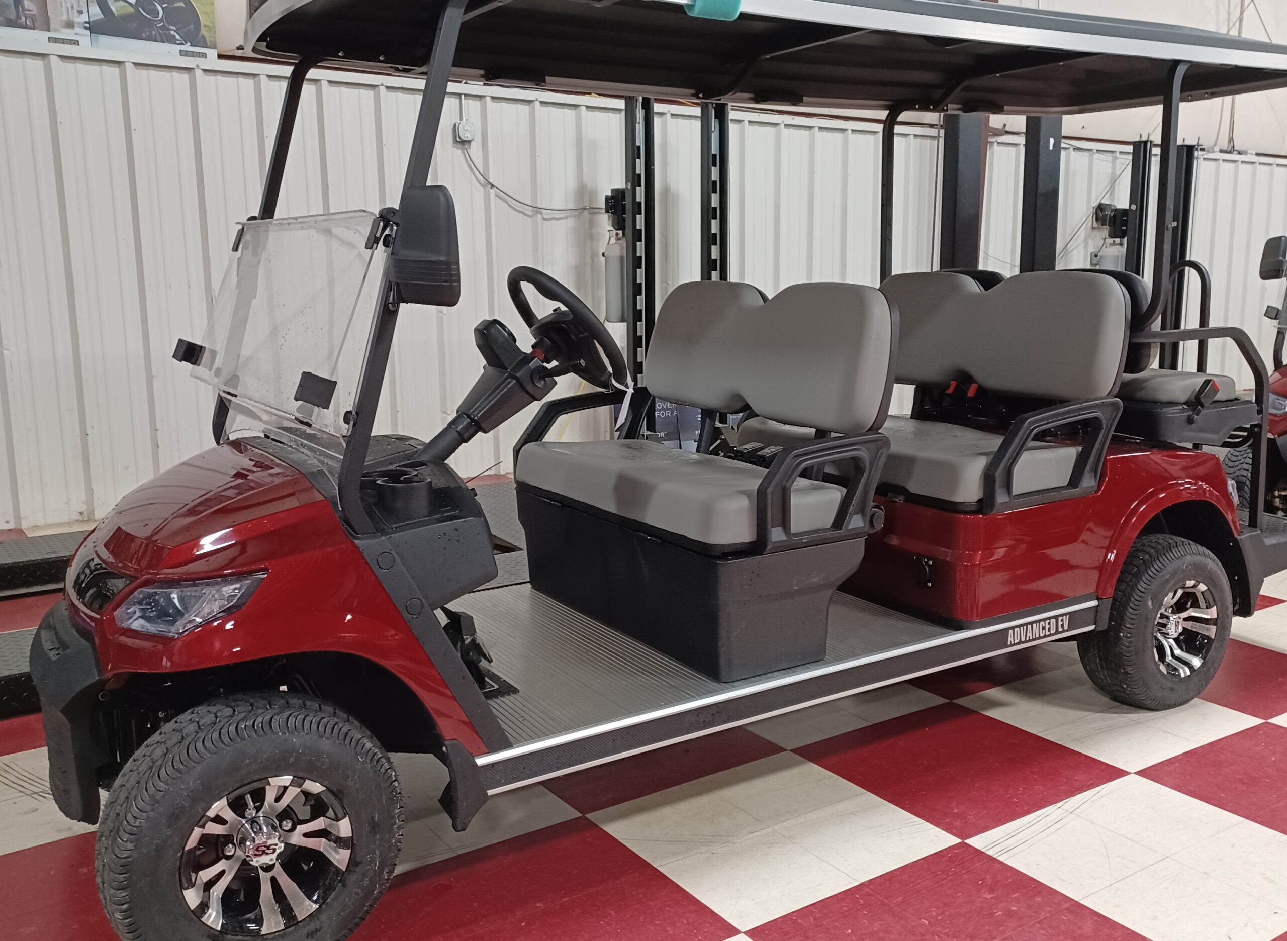 2023 ADVANCED EV ADVENT 6 48V RED Ennis Golf Carts